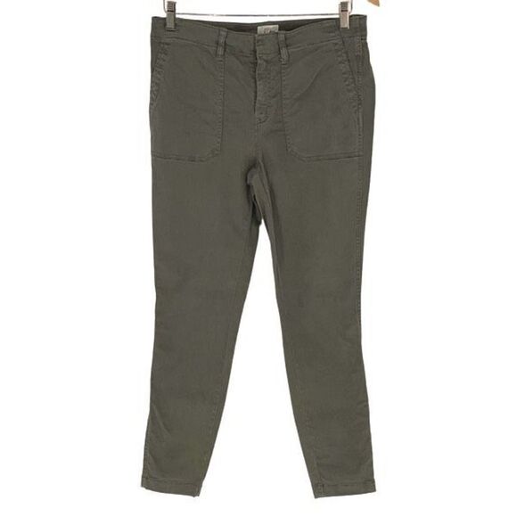 J. Crew Women's Trade Mark Toothpick Skinny Military Cargo Pants Gray Green Size - Picture 1 of 9